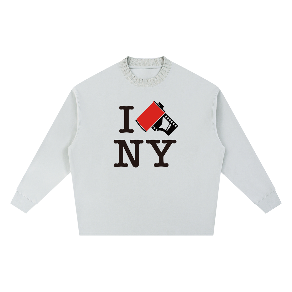 Knitted Round Neck Oversize Sweatshirt