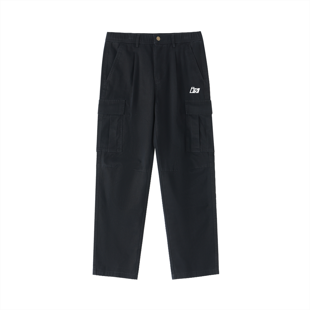 Cotton Elastic-Waist Cargo Pants